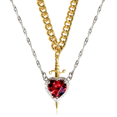Conjunto Collares Corazón & Espada