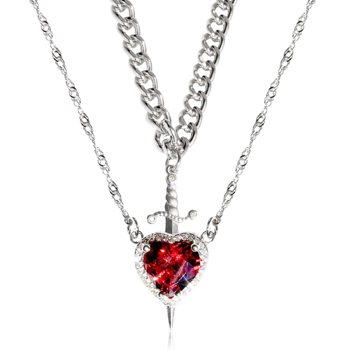 Conjunto Collares Corazón & Espada