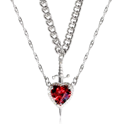 Conjunto Collares Corazón & Espada